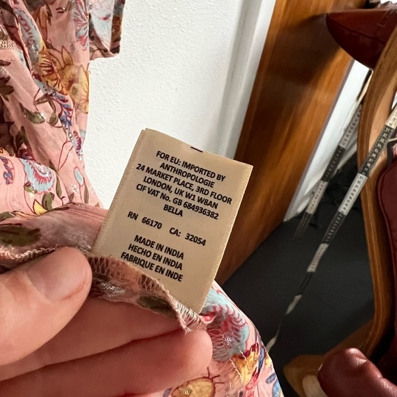 Anthropologie Andersen & Lauth Bella Shimmer Kimono Pink One size - Picture 4 of 6